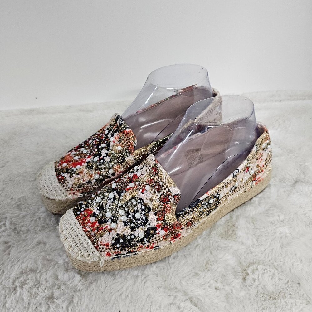 Shein Espadrilles Artsy Boho Orange 38 (7.5)